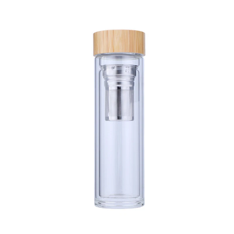 Flixkun tat-te tal-ħġieġ Thermos tal-ħajt doppju